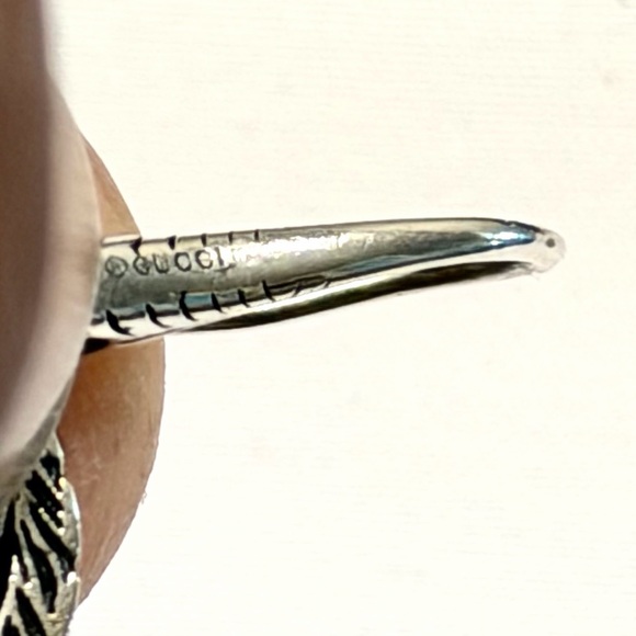 Gucci Interlocking G Engraved Sterling Silver Drop Earrings - Brand New with Box - Picture 3 of 7